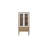 Casual Display Bookcase In Sand Colored Finish With Storage Feature Veneers Color 2 Shelves And Function