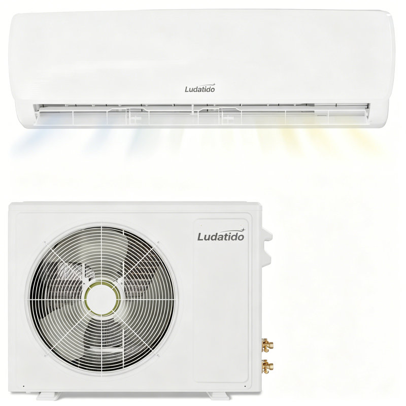 Système de mini thermopompe à deux blocs sans conduit 18 000 Btu 18 Seer2, blanc, largeur 40,4 po et 30,7 po