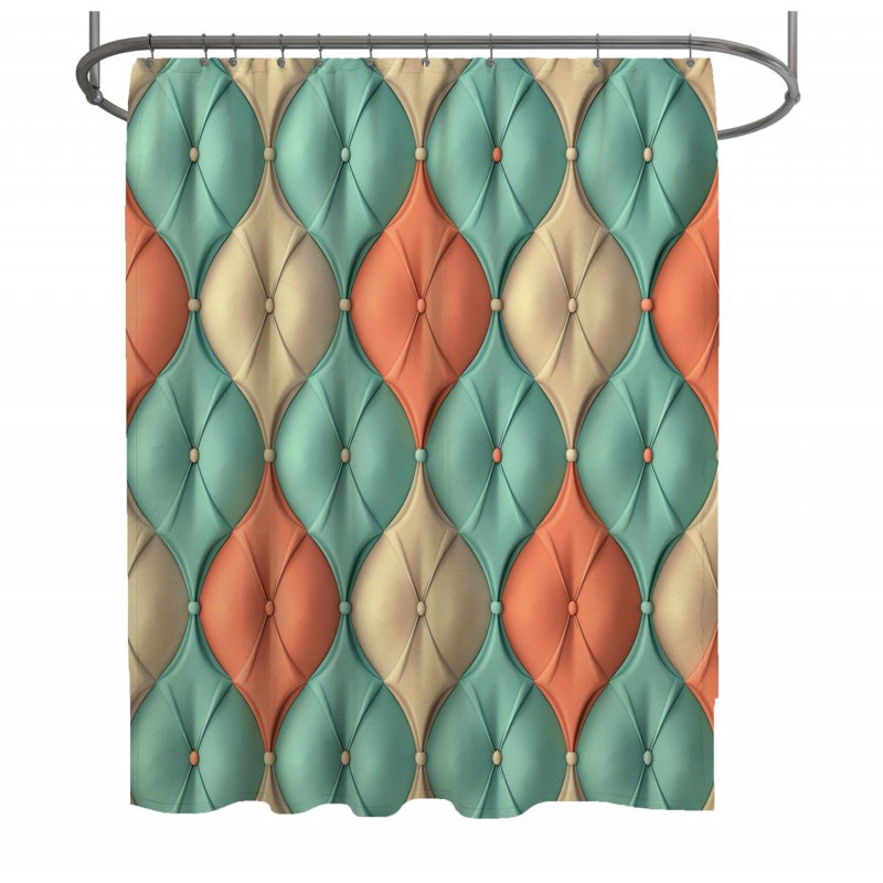 Rideau de douche en tissu touffeté, H 93 po x l 70 po