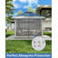 Abri de jardin escamotable 13 x 13 pi avec moustiquaire - auvent réglable en hauteur, protection contre l'eau et le soleil UPF 50+, structure en acier antirouille, installation sans outil, pour les fêtes de patio, les mariages et les repas - Comprend un sac de transport-124903841