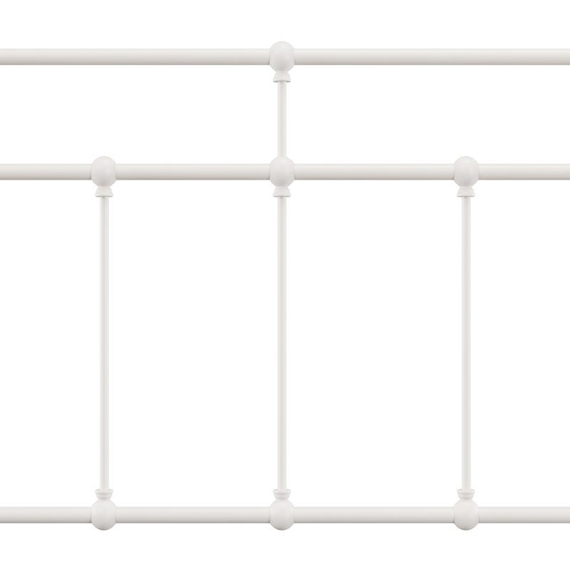 Eccleshall Metal Bed, Queen, Soft White