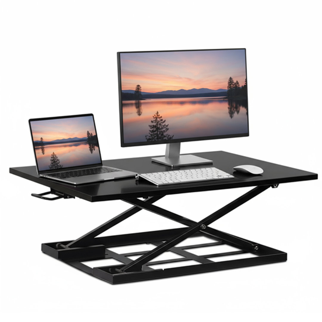 Adjustable Metal Base Standing Desk Converter Mount-it