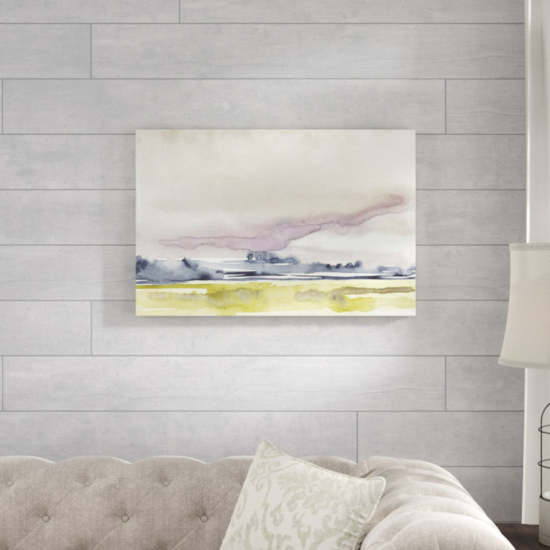 «Amethyst Sky I», peinture sur toile, H 20 po x l 30 po