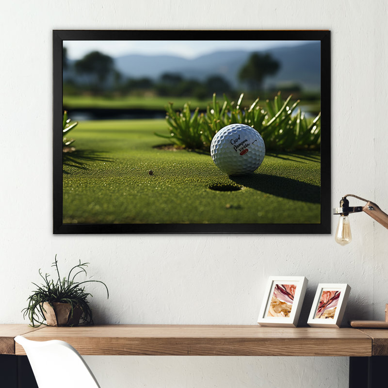 Golf Precision Putt III - impression, H 34 po x l 44 po x P 1,5 po, Cadre photo noir