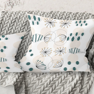 Modern abstract geometric pattern - Mid-Century ModernPrinted Throw Pillow