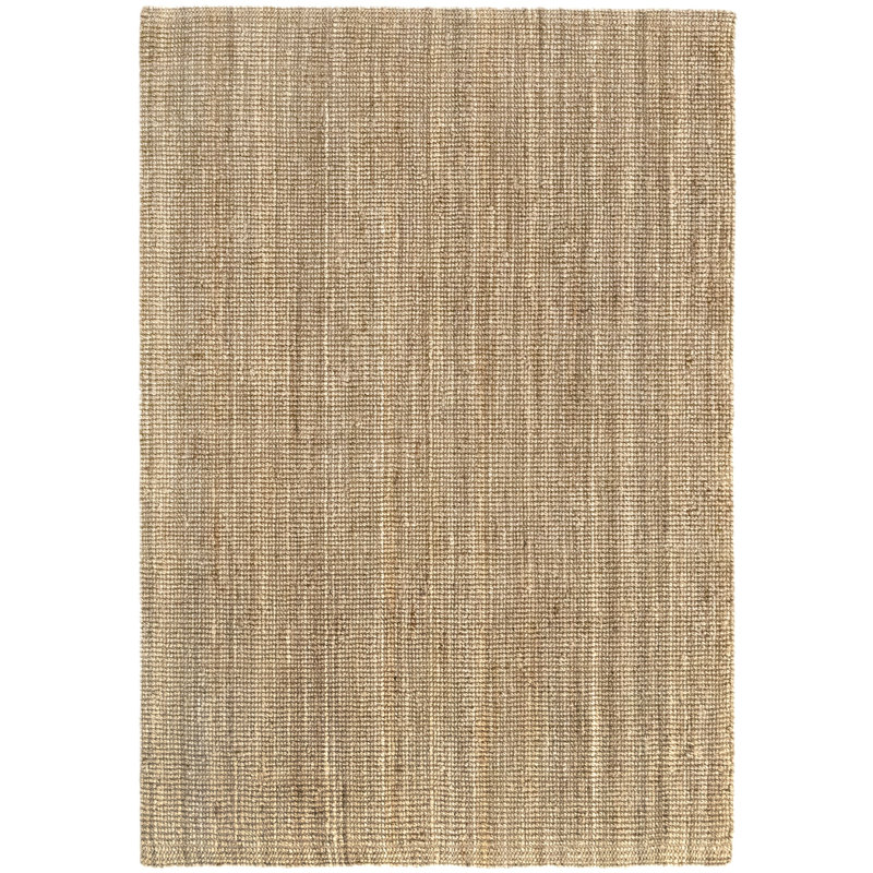 Lorie Solid Colour Jute / Sisal Hand Woven Area Rug, Rectangle 120 x 170cm