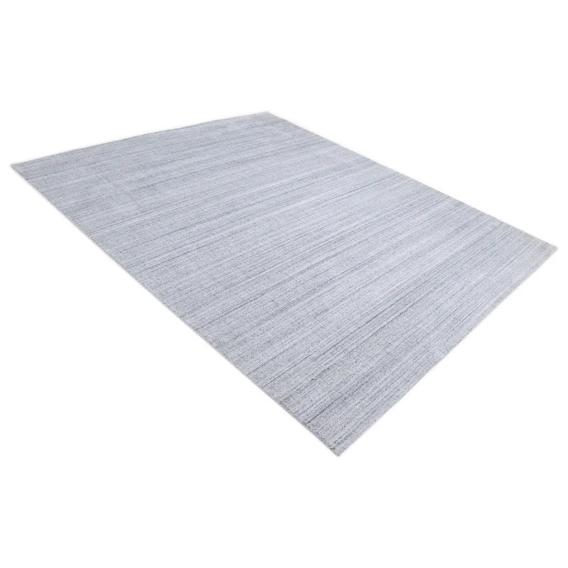 Chrisha Abstract Area Rug in Gray/White, Rectangle 5' x 8'