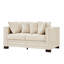 Velours rembourré de conception moderne abricot, accoudoir carré avec clous argentés, structure en bois massif, siège confortable à ressorts et en mousse, housses de coussin amovibles, décoration de clous pour accoudoirs de rangement,-1081033675