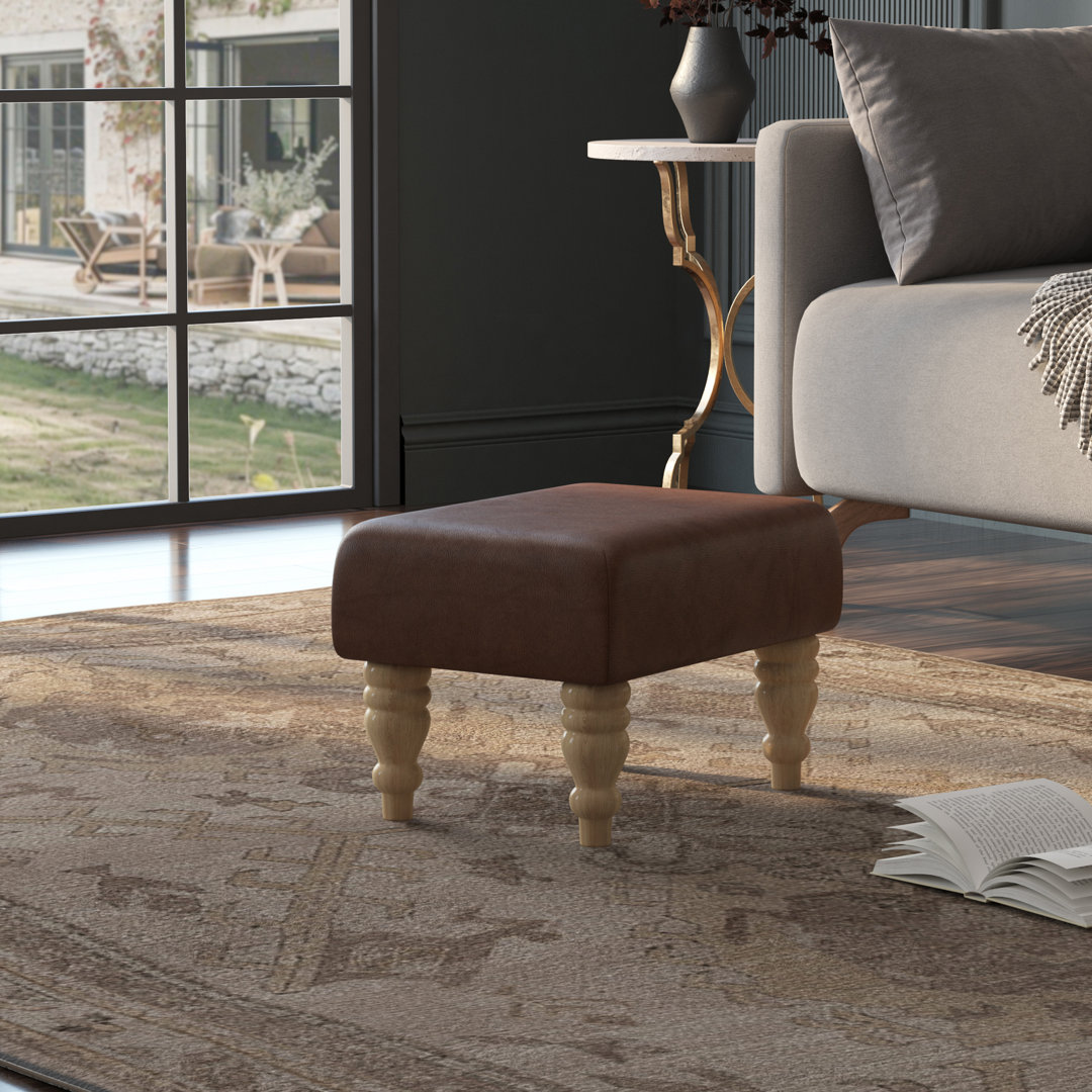 Large Footstools Wood Turned Leg