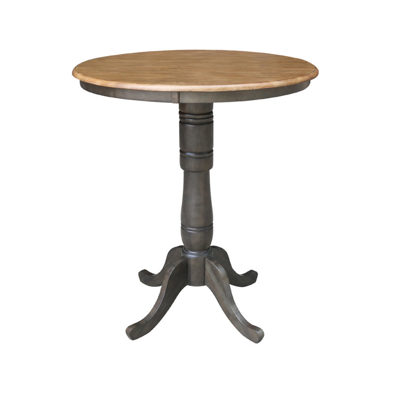 Mosteller Solid Wood Dining Table, Hickory/Washed Coal, 42" H x 36" W x 36" W