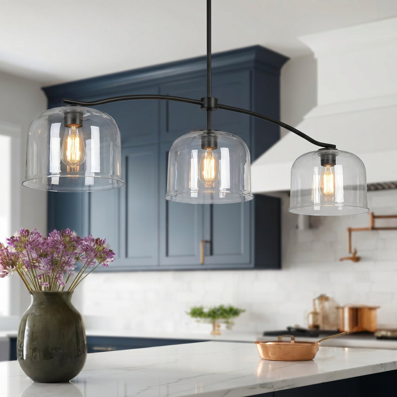 Justyce 3-Light 55.9"W Oversized Kitchen Island Pendant