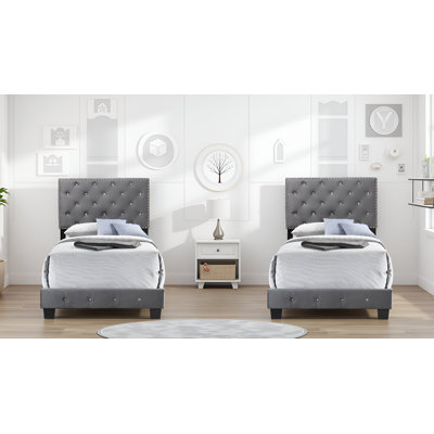 Ensemble de 2 lits en velours Modena