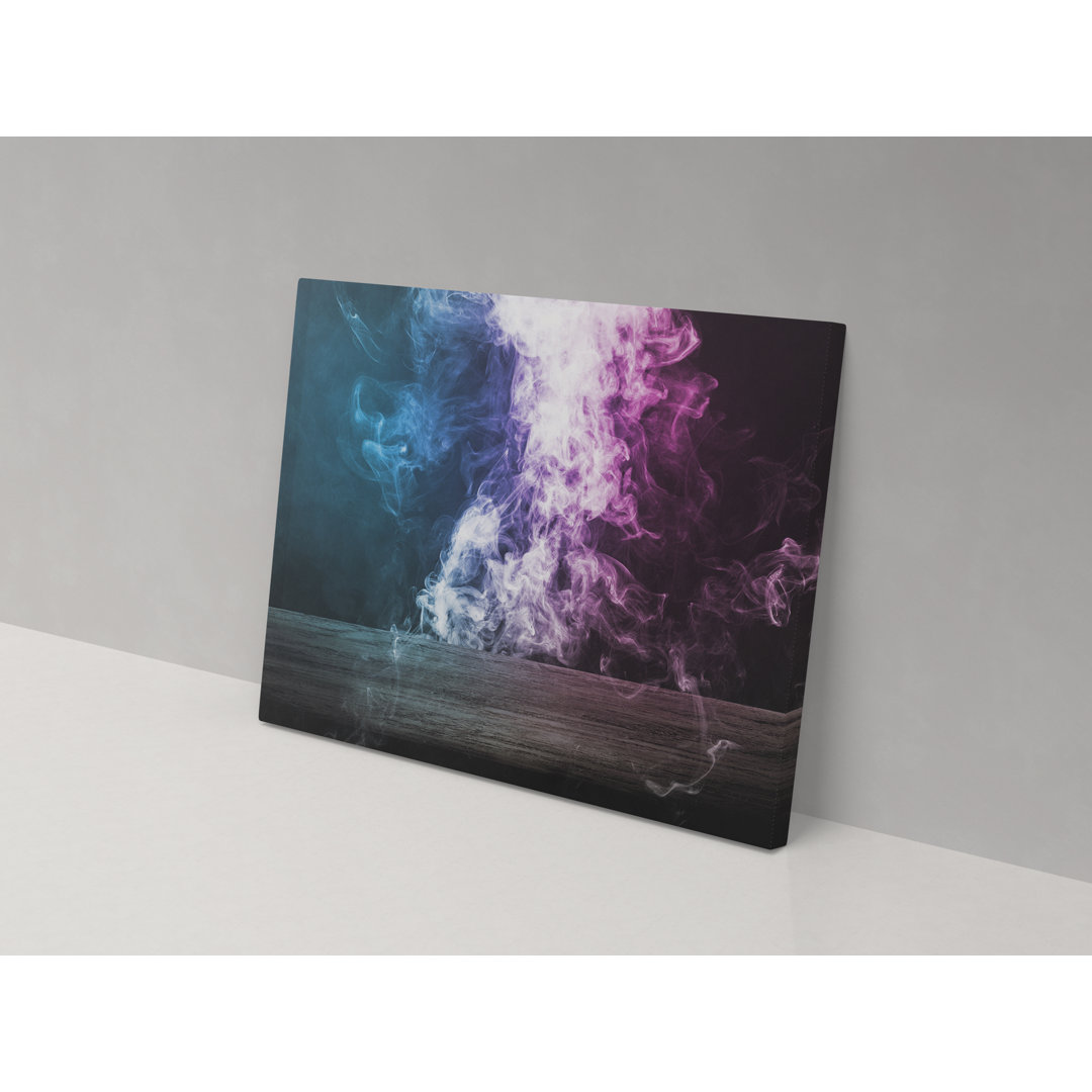 Purple Smoke - Wrapped Canvas Painting