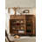 Solid Wood Rope-Woven Storage Shoe Cabinet