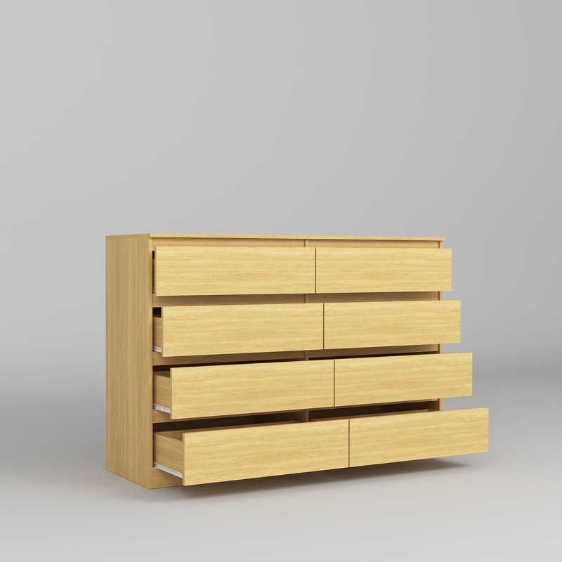 Commode double 8 tiroirs, Oak