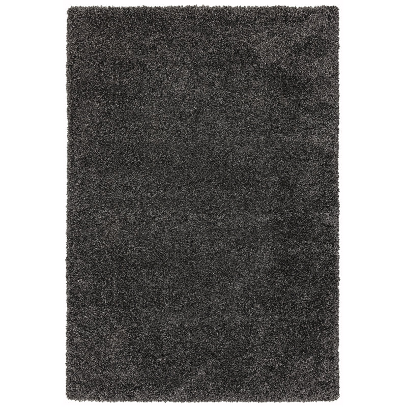 Cosy Soft Shaggy Black Rug, Rectangle 200 x 290cm