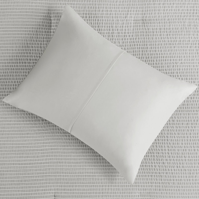 Ivory King Microfiber Seersucker Comforter Set with Shams