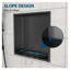 Niche de douche 15 po x 15 po en acier inoxydable noir canon de fusil avec conception anti-fuite