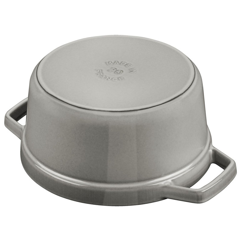 La Cocotte Cast Iron Round Cocotte, Graphite Gray, 5.5 quarts
