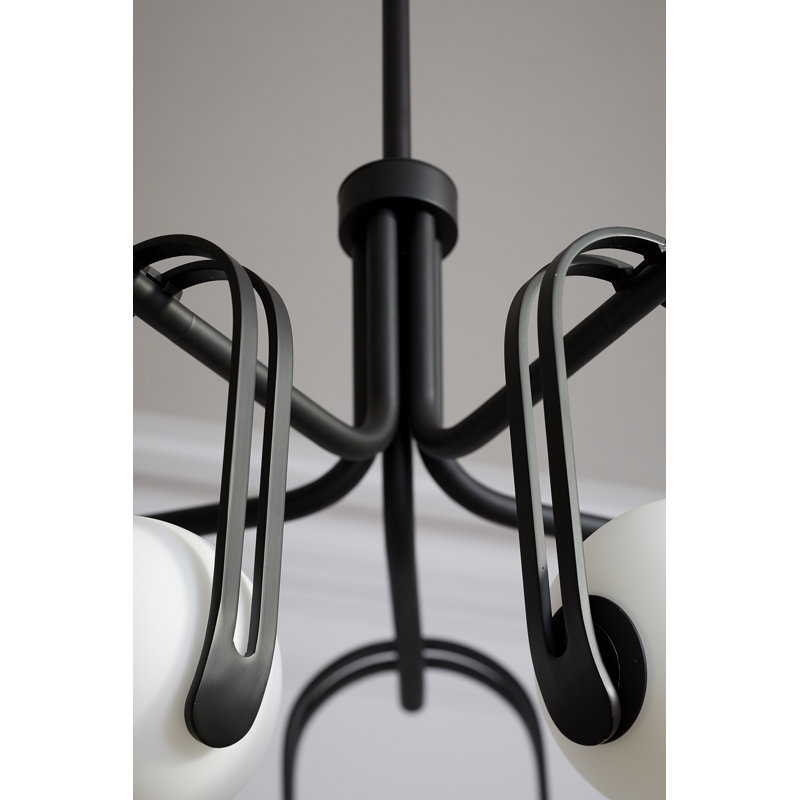 Kraga™ Five-Light Chandelier, Matte Black