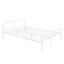Lit superposé simple au-dessus d'un lit double en métal avec bureau, échelle et lattes de qualité pour chambre à coucher, blanc métallique-1125843567