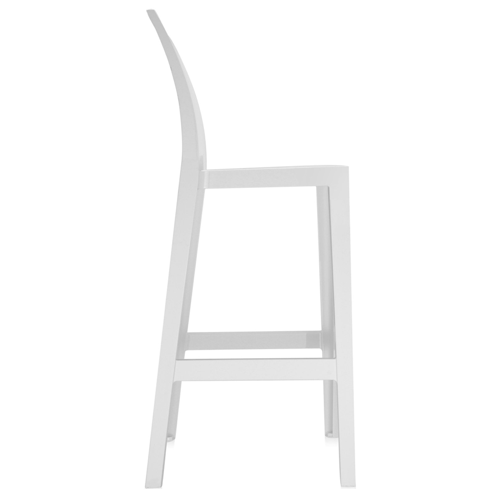 One More Outdoor Bar Stool, Glossy White, Bar