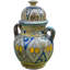 Pot en céramique bleu / orange intérieur / extérieur 11 po
