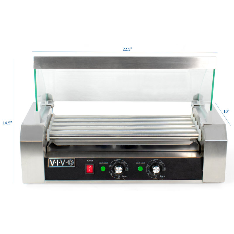 Five Roller Electric Hot Dog Machine with Sanitation Hood