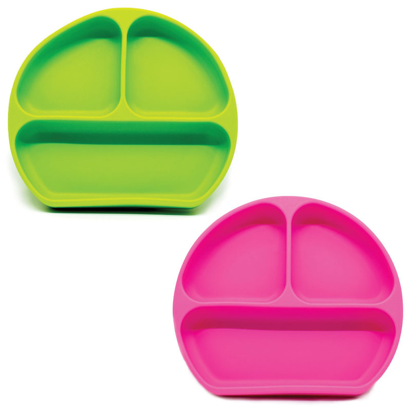Beren Dinner Plate, Green/Pink