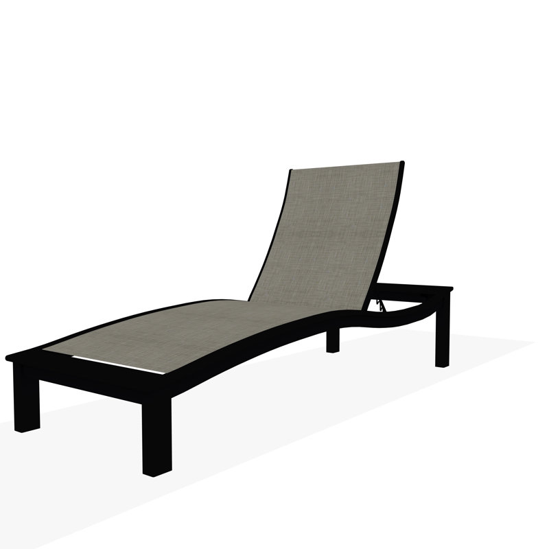 Bazza Outdoor Chaise Lounge, Ella, Black