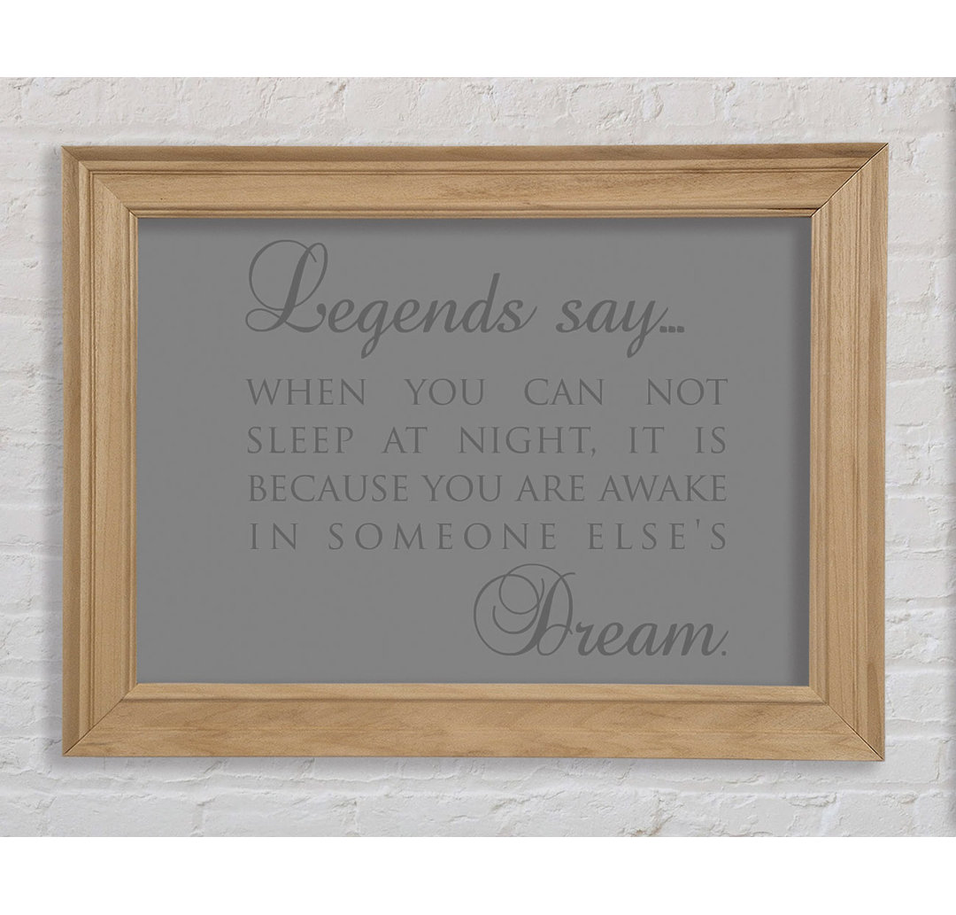 Nicasio Legends Say Dream Lilac Gerahmter Druck Wandkunst