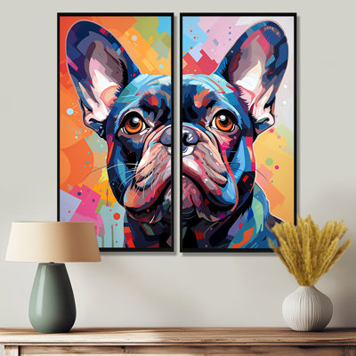 Chien, bouledogue français, fête - décoration murale moderne