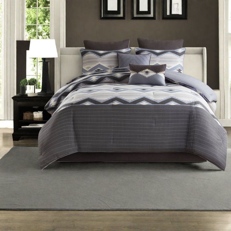De literie pour très grand lit, ensemble d'édredon moderne en polyester rustique pour la maison