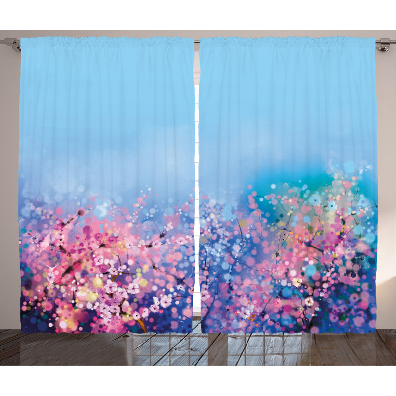 Beaulieu Semi Sheer Curtain Pair, 54" W x 108" L