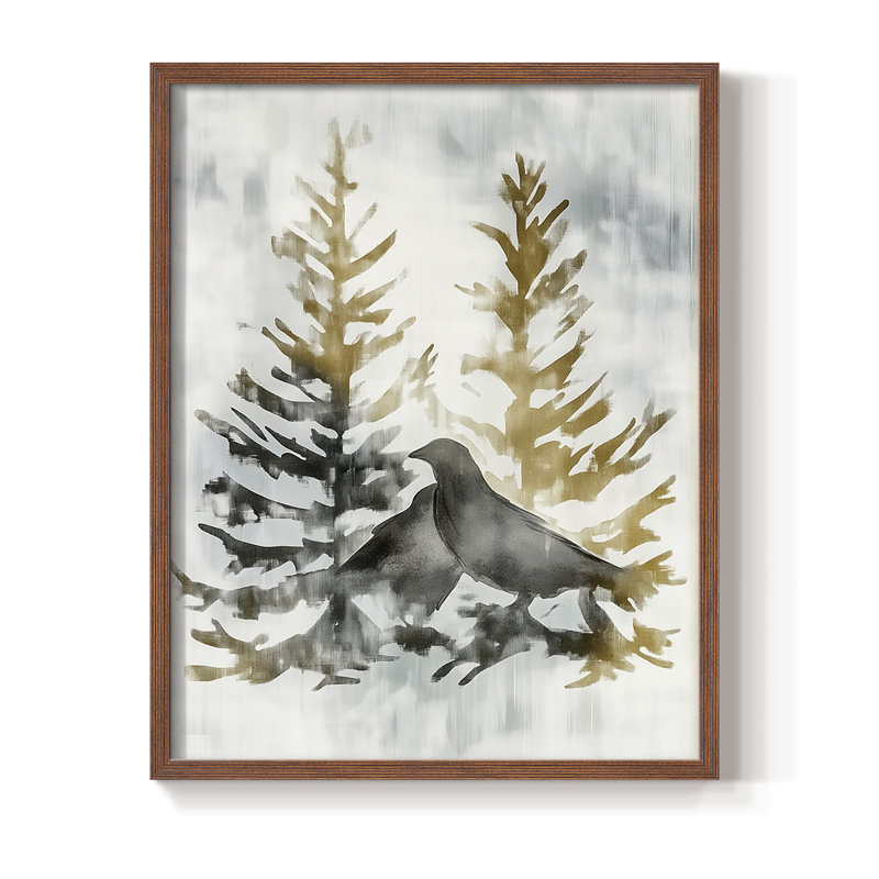 Reproduction encadrée - bois massif, H 30 po x l 24 po, Noyer