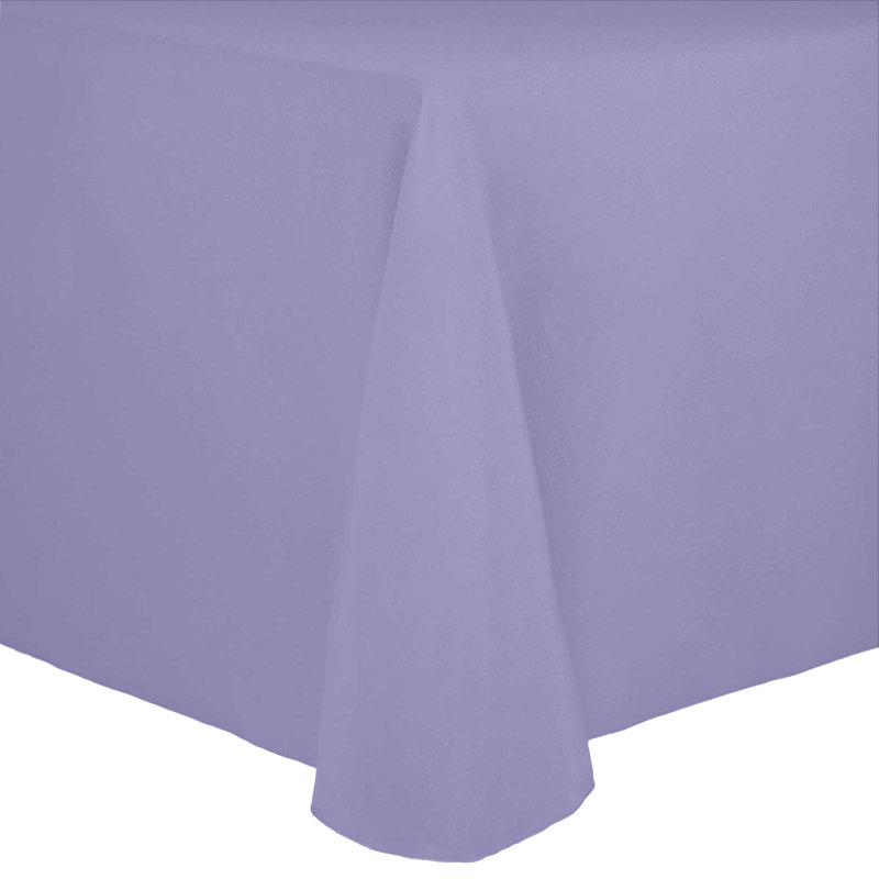 Solid Color Round Tablecloth, 108" x 156", Lilac, 5