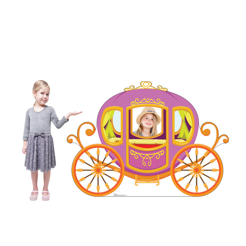 Purple and Orange Princess Carriage Cardboard Stand-in
