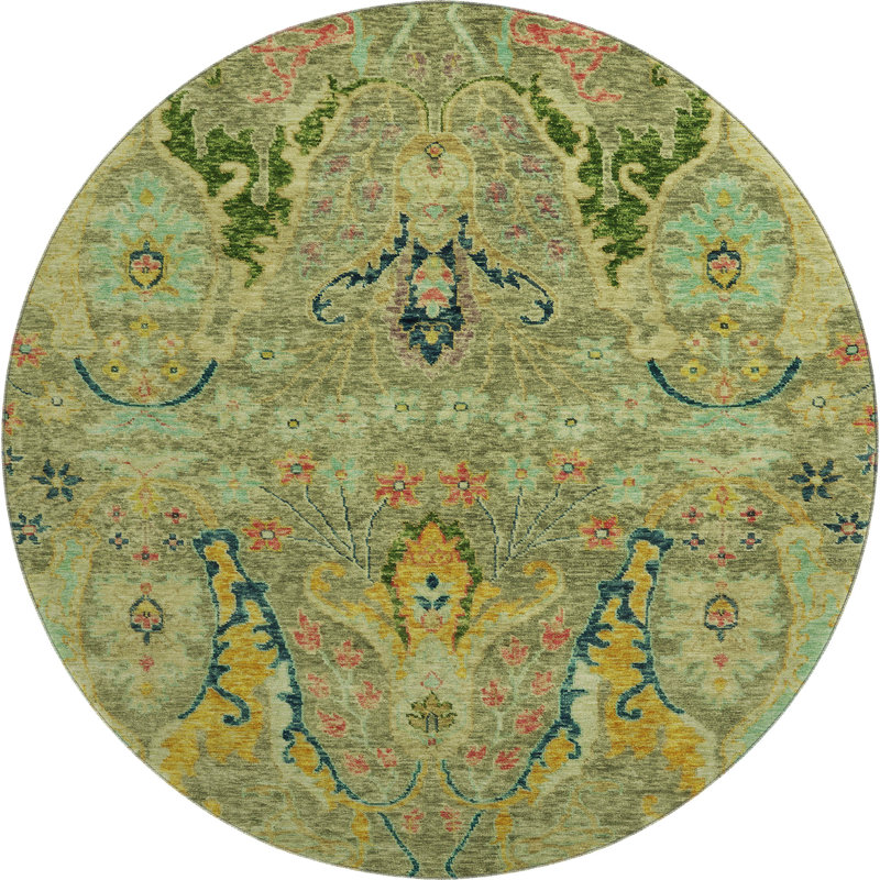 Premium Machine Washable Mayfield AMF1932 Modern Rug, Round 8'