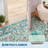 8x10 ft Washable Botanical Area Rug for Living Room - Modern Foliage Leaf Print Carpet, Soft Velvet, Non-Slip TPR Backing, Machine Washable, Light Green-1140987737