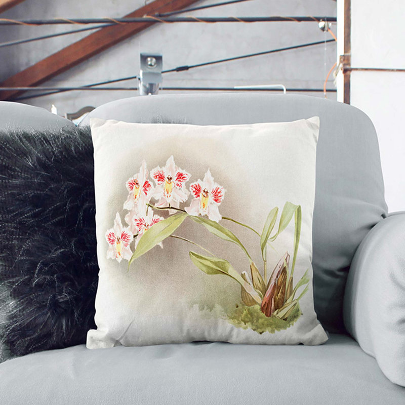 Square Throw Cushion, 55cm H x 55cm W x 20cm D, White