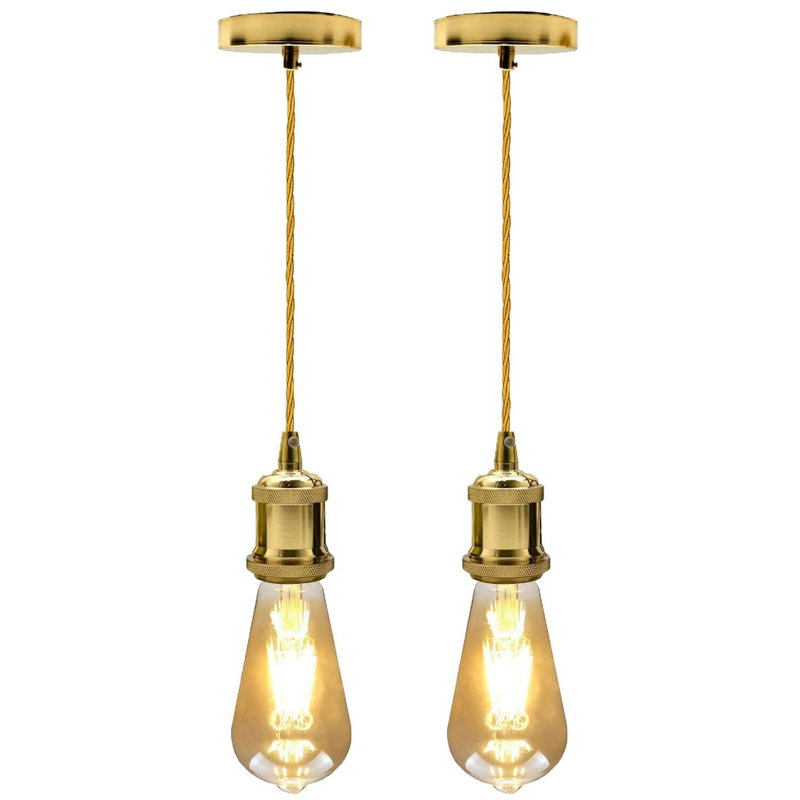 1 - Light Simple Pendant, French Gold
