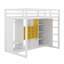 Lit mezzanine en bois avec garde-robe, tablettes et armoire-116934855-116934857
