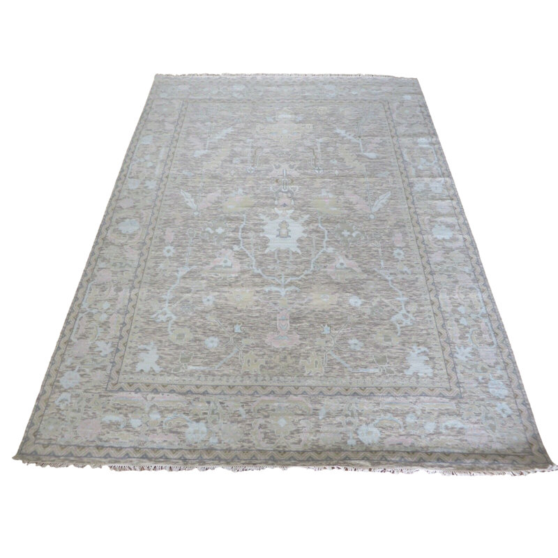 Tapis bleu ciel unique de 9 pi x 12 pi 4 po