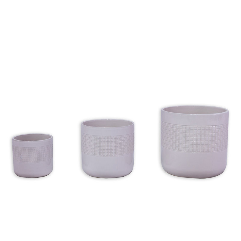 Flowerpot, Ancient White