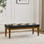 Banc de chambre rembourré en cuir véritable de 47 po de largeur