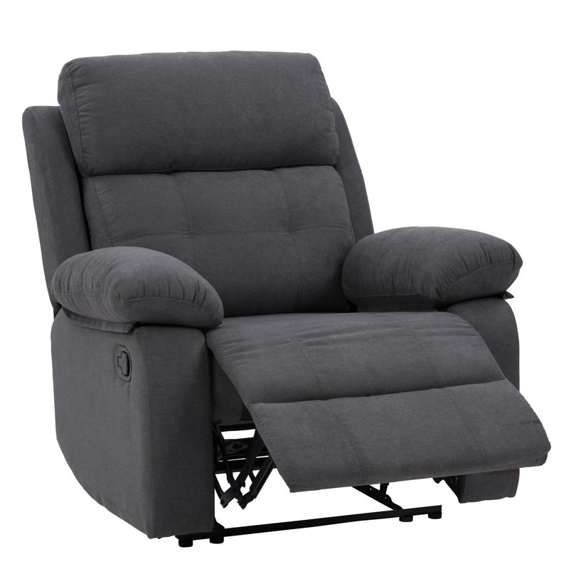 Fauteuil inclinable manuel Latitude Run® Oren, Polyester gris foncé
