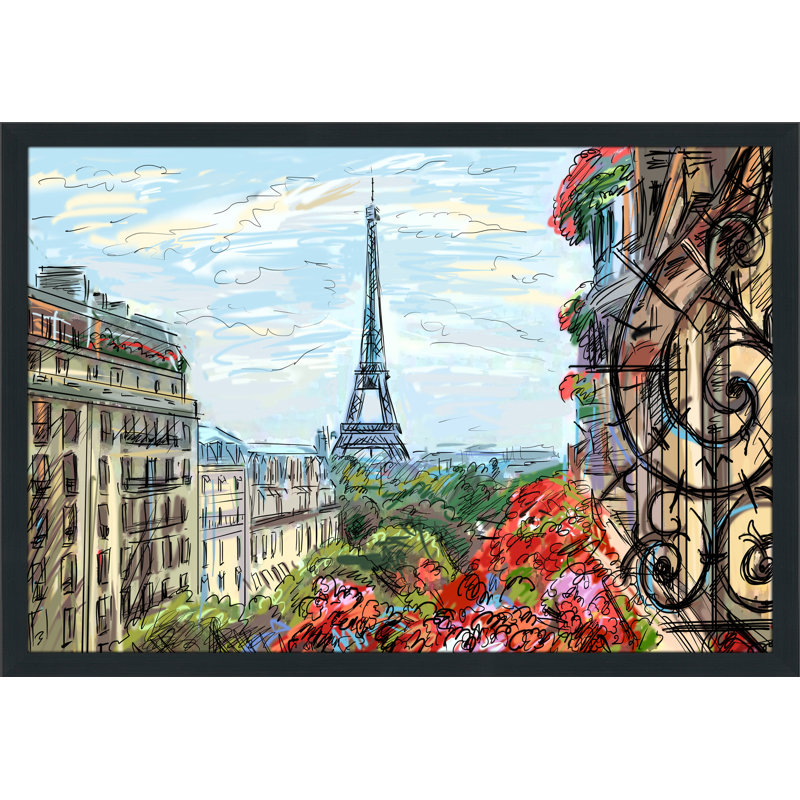 « paris par jour », impression encadrée, H 27,5 po x l 39,5 po x P 0,75 po