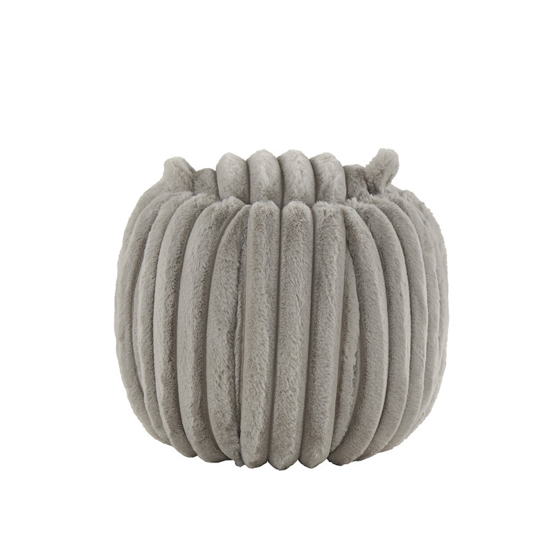 Doniphan Channel Fabric Storage Ottoman, Gray