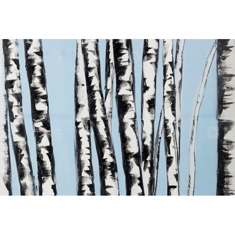 Pastel birches Bath Mat with Non-Slip Backing - Quick Dry Memory Foam Bathroom Rug - Absorbent - Modern Plush Spa-Style - Machine Washable
