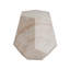 Table d'appoint extérieure / intérieure en béton léger, table d'appoint hexagonale ronde en travertin